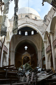 Maronite Cathedral of St Eljiah before restoration (© Aid to the Church in Need)